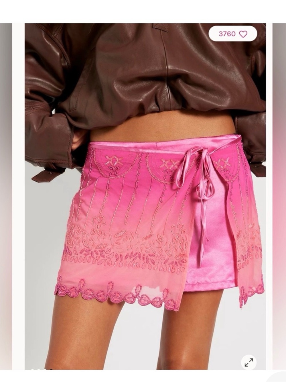 Free People Lola beaded skort
